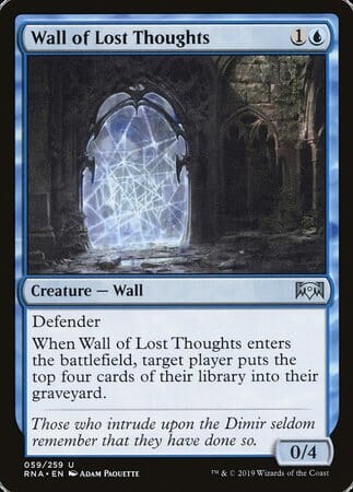 Wall of Lost Thoughts [Ravnica Allegiance] MTG Single Magic: The Gathering  | Multizone: Comics And Games