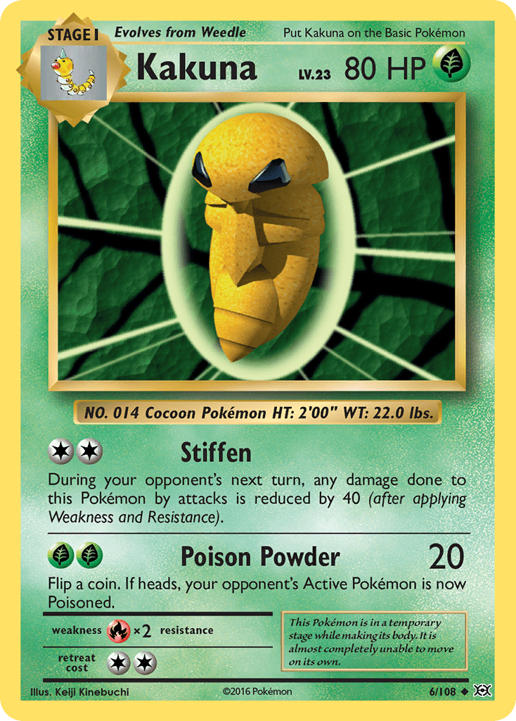 Kakuna (6/108) [XY: Evolutions] Pokemon Single Pokémon  | Multizone: Comics And Games