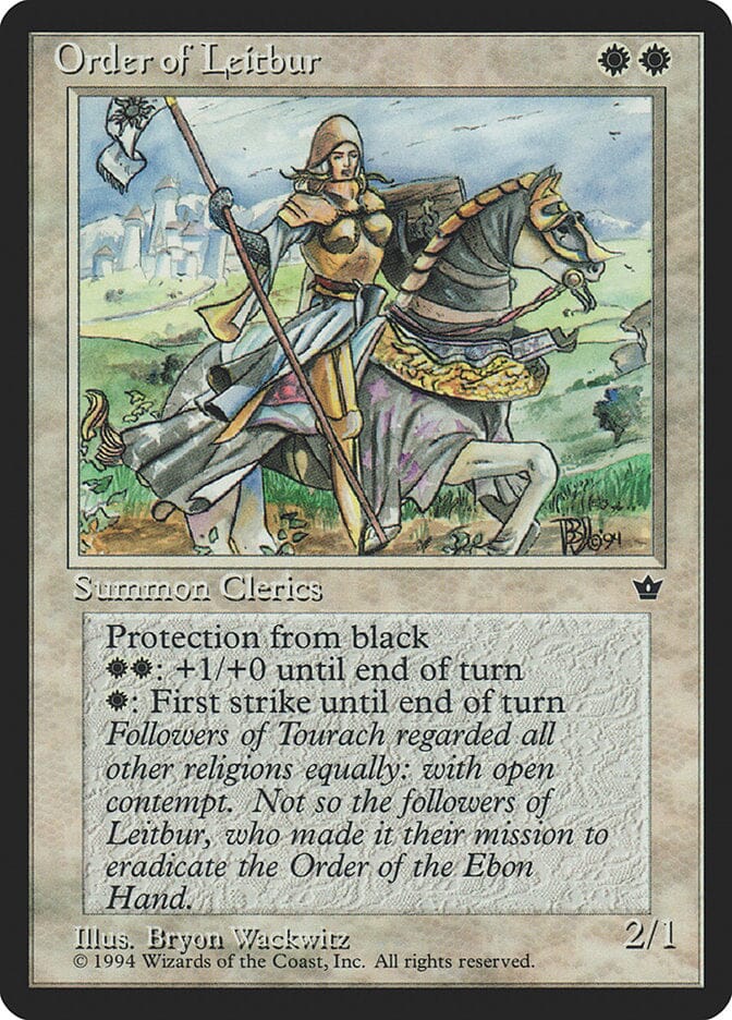 Order of Leitbur (Horse Facing Right) [Fallen Empires] MTG Single Magic: The Gathering  | Multizone: Comics And Games