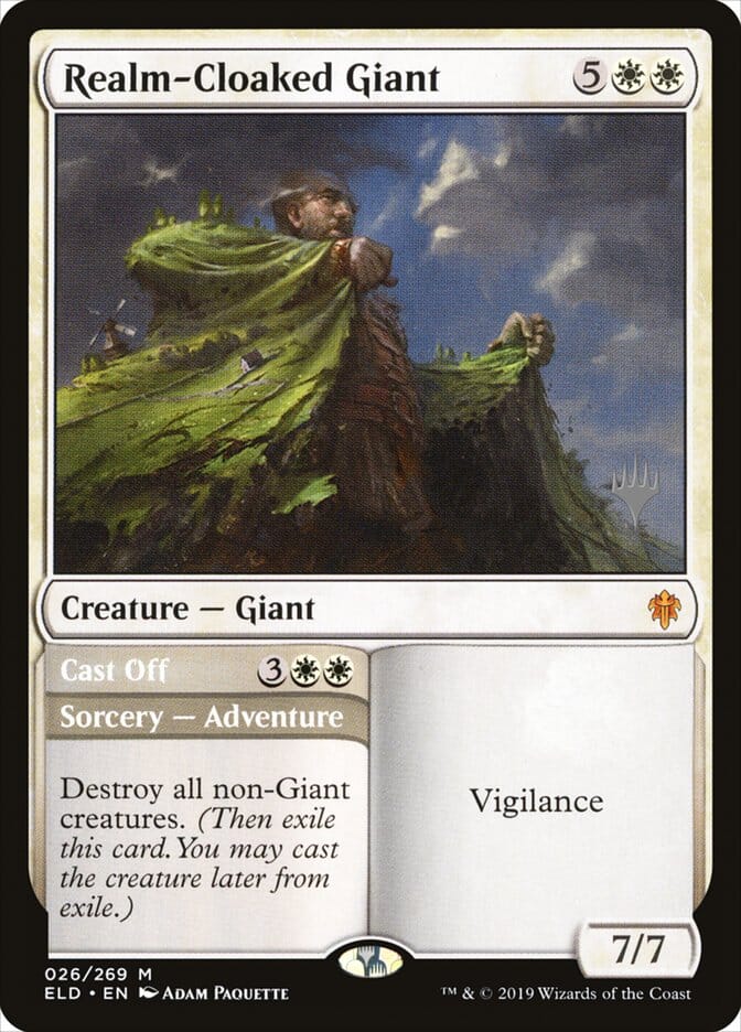 Realm-Cloaked Giant // Cast Off (Promo Pack) [Throne of Eldraine Promos] MTG Single Magic: The Gathering  | Multizone: Comics And Games