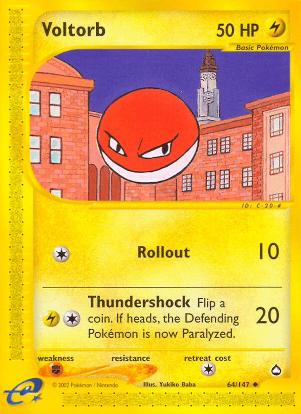 Voltorb (64/147) [Aquapolis] Pokemon Single Pokémon  | Multizone: Comics And Games