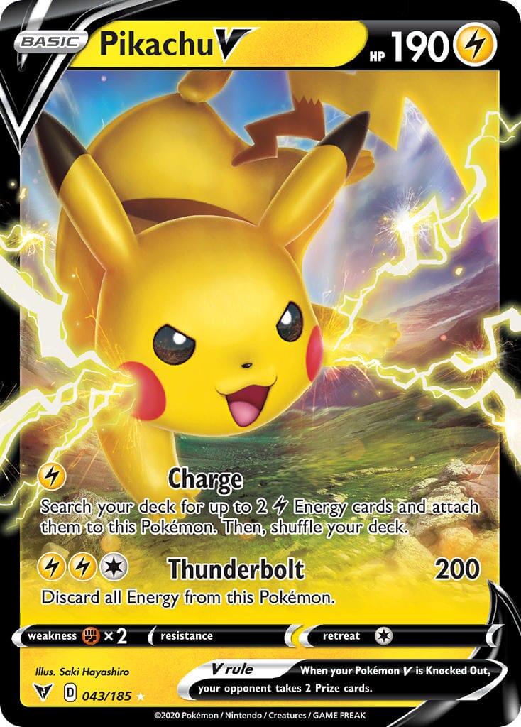 Pikachu V (043/185) [Sword & Shield: Vivid Voltage] Pokemon Single Pokémon  | Multizone: Comics And Games