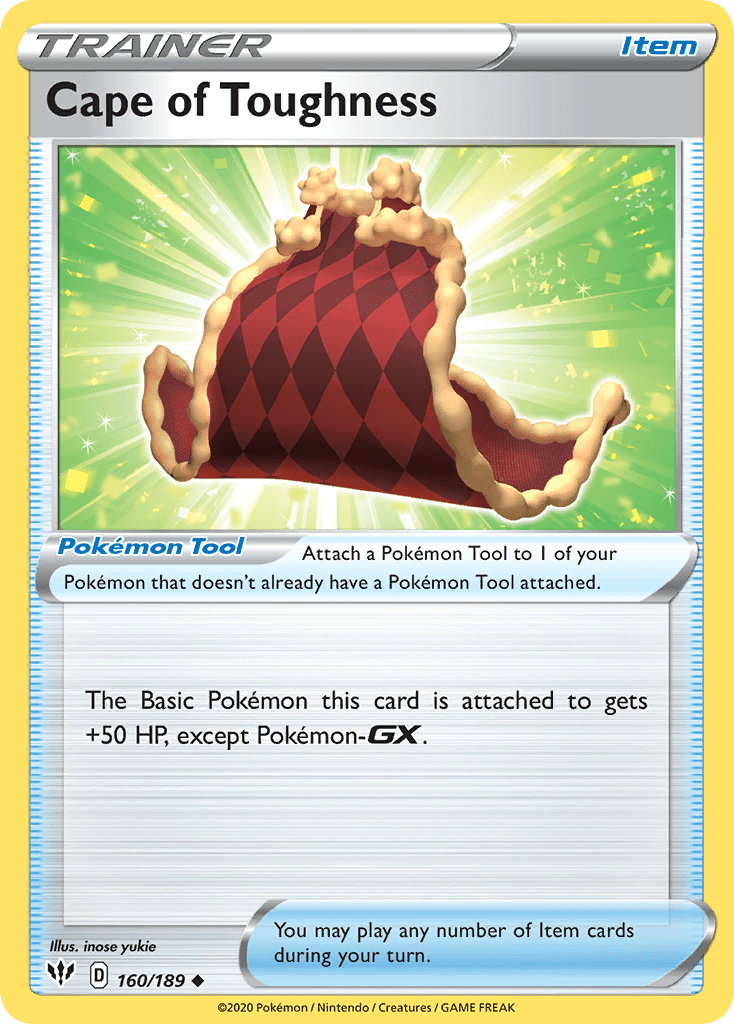 Cape of Toughness (160/189) [Sword & Shield: Darkness Ablaze] Pokemon Single Pokémon  | Multizone: Comics And Games