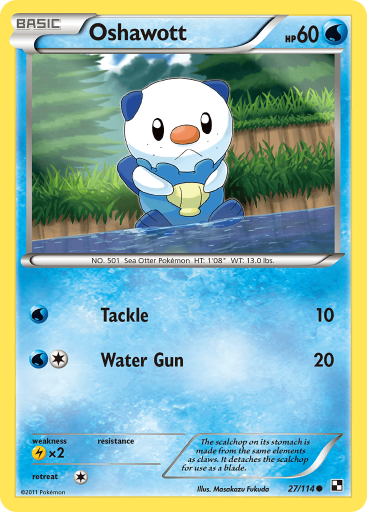 Oshawott (27/114) [Black & White: Base Set] Pokemon Single Pokémon  | Multizone: Comics And Games