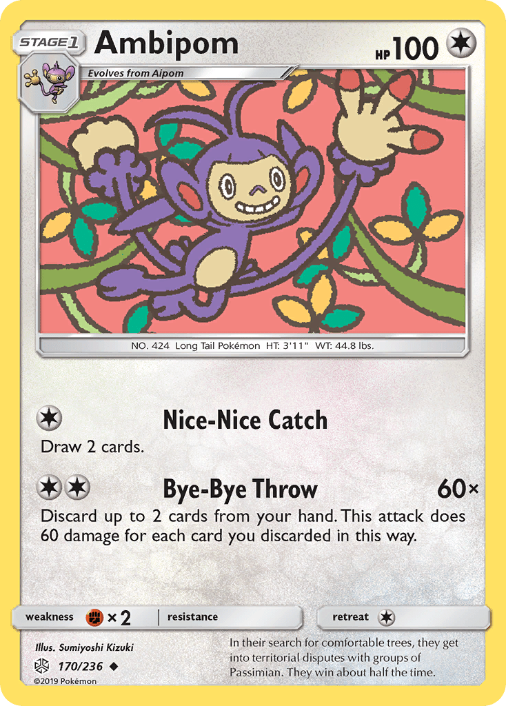 Ambipom (170/236) [Sun & Moon: Cosmic Eclipse] Pokemon Single Pokémon  | Multizone: Comics And Games