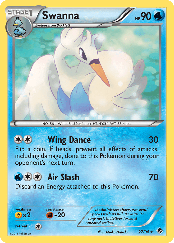 Swanna (27/98) [Black & White: Emerging Powers] Pokemon Single Pokémon  | Multizone: Comics And Games