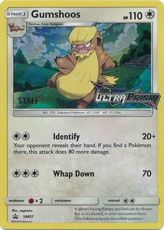 Gumshoos (SM97) (Staff Prerelease Promo) [Sun & Moon: Black Star Promos] Pokemon Single Pokémon  | Multizone: Comics And Games