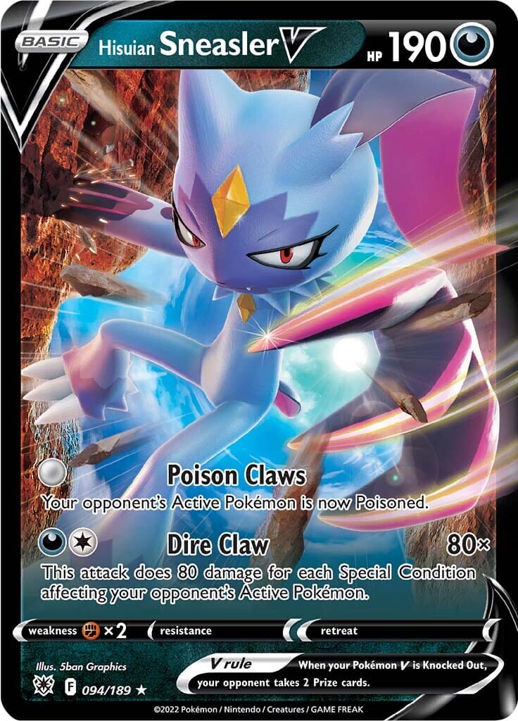 Hisuian Sneasler V (094/189) [Sword & Shield: Astral Radiance] Pokemon Single Pokémon  | Multizone: Comics And Games