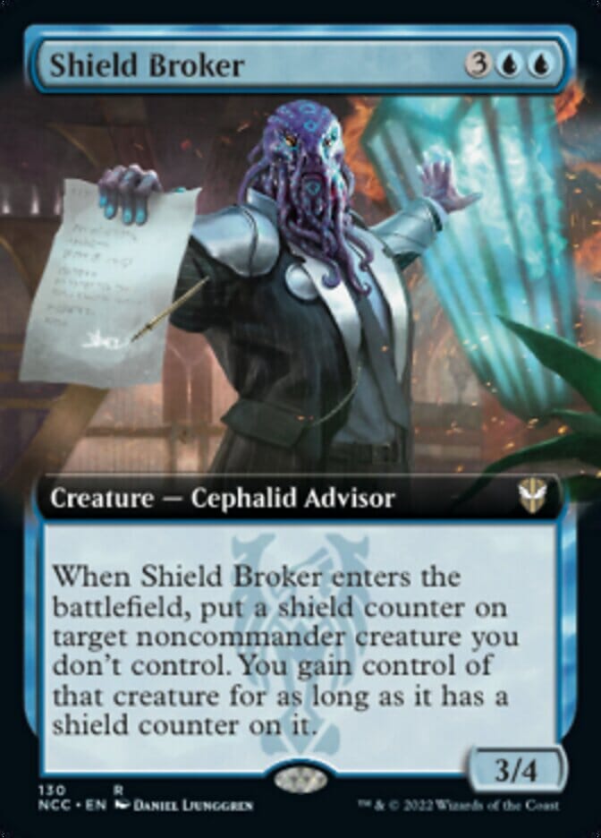 Shield Broker (Extended Art) [Streets of New Capenna Commander] MTG Single Magic: The Gathering  | Multizone: Comics And Games