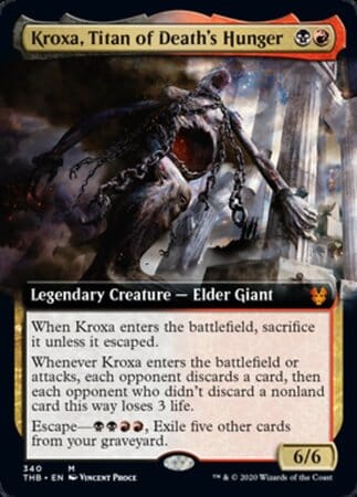 Kroxa, Titan of Death's Hunger (Extended Art) [Theros Beyond Death] MTG Single Magic: The Gathering  | Multizone: Comics And Games