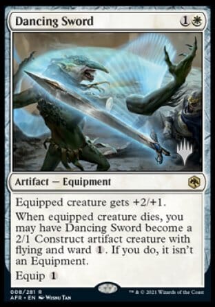 Dancing Sword (Promo Pack) [Dungeons & Dragons: Adventures in the Forgotten Realms Promos] MTG Single Magic: The Gathering  | Multizone: Comics And Games
