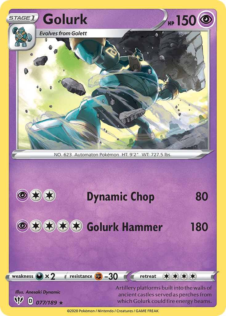 Golurk (077/189) [Sword & Shield: Darkness Ablaze] Pokemon Single Pokémon  | Multizone: Comics And Games