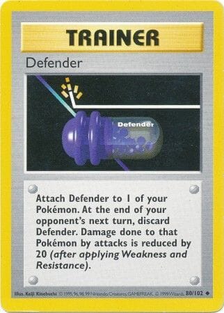 Defender (80/102) [Base Set Shadowless Unlimited] Pokemon Single Pokémon  | Multizone: Comics And Games