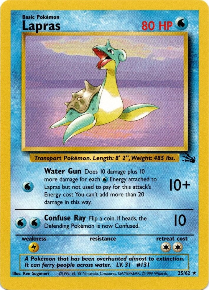 Lapras (25/62) [Fossil Unlimited] Pokemon Single Pokémon  | Multizone: Comics And Games