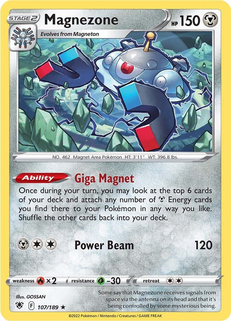 Magnezone (107/189) (Theme Deck Exclusive) [Sword & Shield: Astral Radiance] Pokemon Single Pokémon  | Multizone: Comics And Games