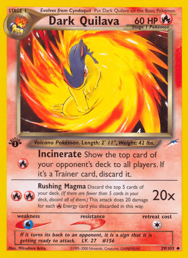 Dark Quilava (39/105) [Neo Destiny 1st Edition] Pokemon Single Pokémon  | Multizone: Comics And Games