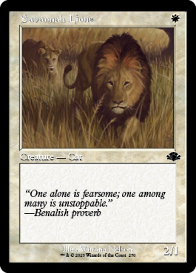 Savannah Lions (Retro) [Dominaria Remastered] MTG Single Magic: The Gathering  | Multizone: Comics And Games