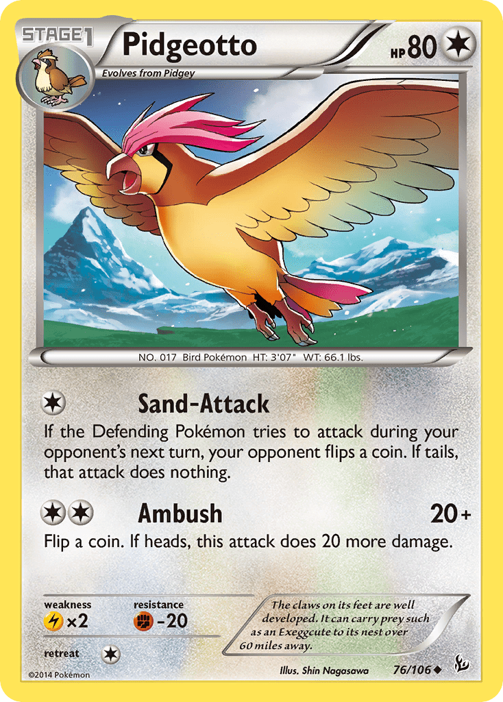 Pidgeotto (76/106) [XY: Flashfire] Pokemon Single Pokémon  | Multizone: Comics And Games