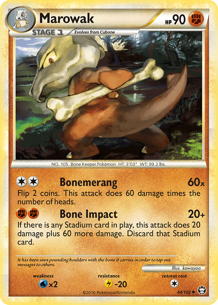 Marowak (44/102) [HeartGold & SoulSilver: Triumphant] Pokemon Single Pokémon  | Multizone: Comics And Games