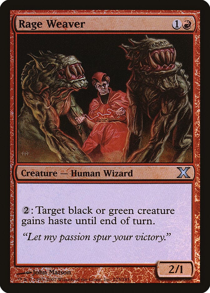 Rage Weaver (Premium Foil) [Tenth Edition] MTG Single Magic: The Gathering  | Multizone: Comics And Games