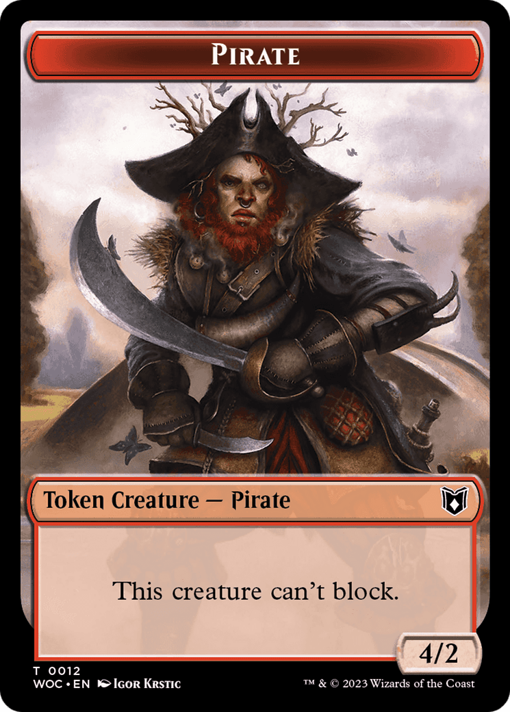 Pirate // Pegasus Double-Sided Token [Wilds of Eldraine Commander Tokens] MTG Single Magic: The Gathering  | Multizone: Comics And Games