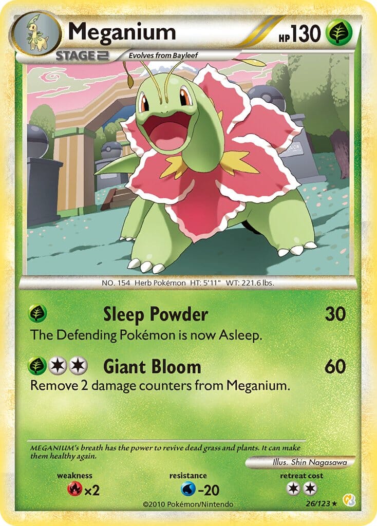 Meganium (26/123) (Theme Deck Exclusive) [HeartGold & SoulSilver: Base Set] Pokemon Single Pokémon  | Multizone: Comics And Games