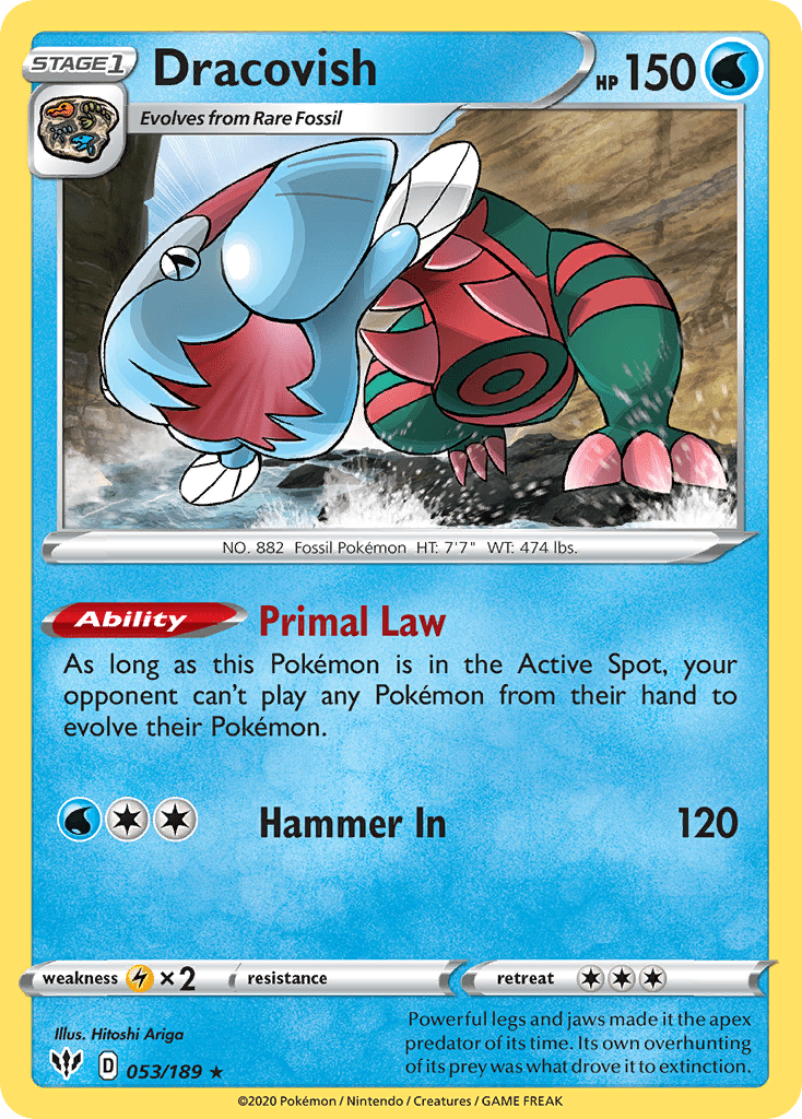 Dracovish (053/189) [Sword & Shield: Darkness Ablaze] Pokemon Single Pokémon  | Multizone: Comics And Games