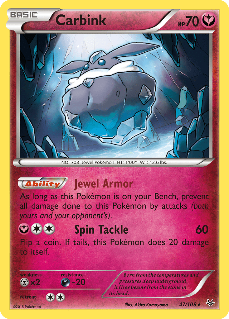Carbink (47/108) [XY: Roaring Skies] Pokemon Single Pokémon  | Multizone: Comics And Games