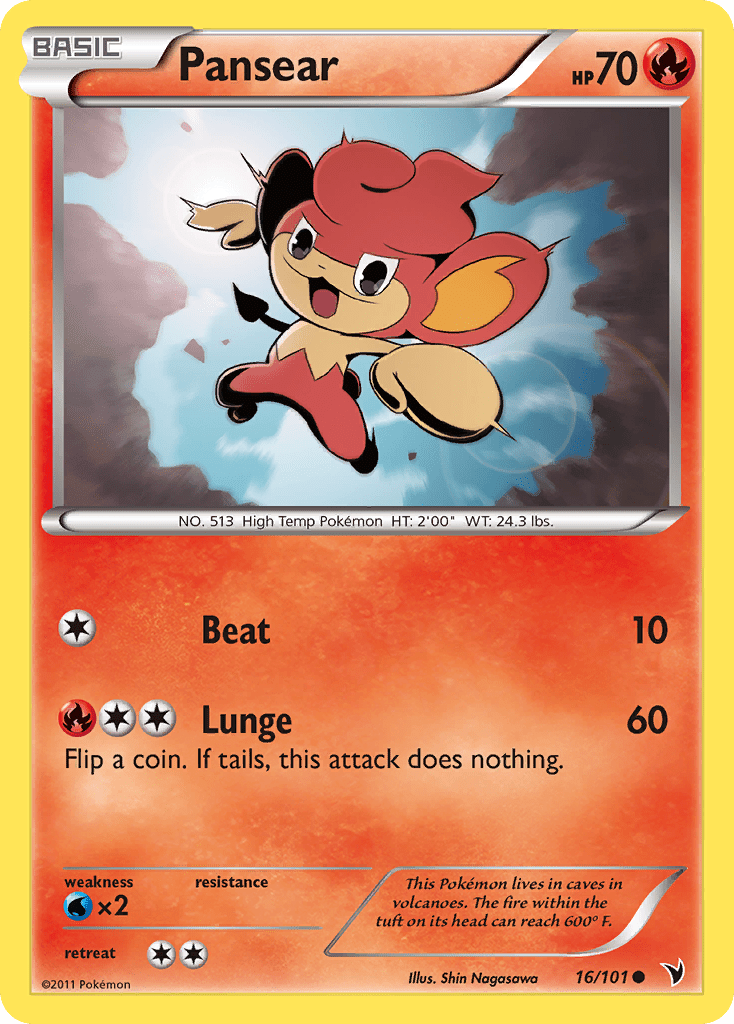 Pansear (16/101) [Black & White: Noble Victories] Pokemon Single Pokémon  | Multizone: Comics And Games