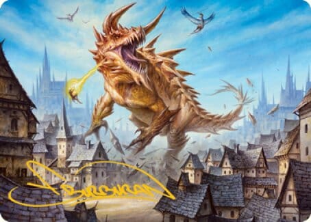 Tarrasque Art Card (Gold-Stamped Signature) [Dungeons & Dragons: Adventures in the Forgotten Realms Art Series] MTG Single Magic: The Gathering  | Multizone: Comics And Games