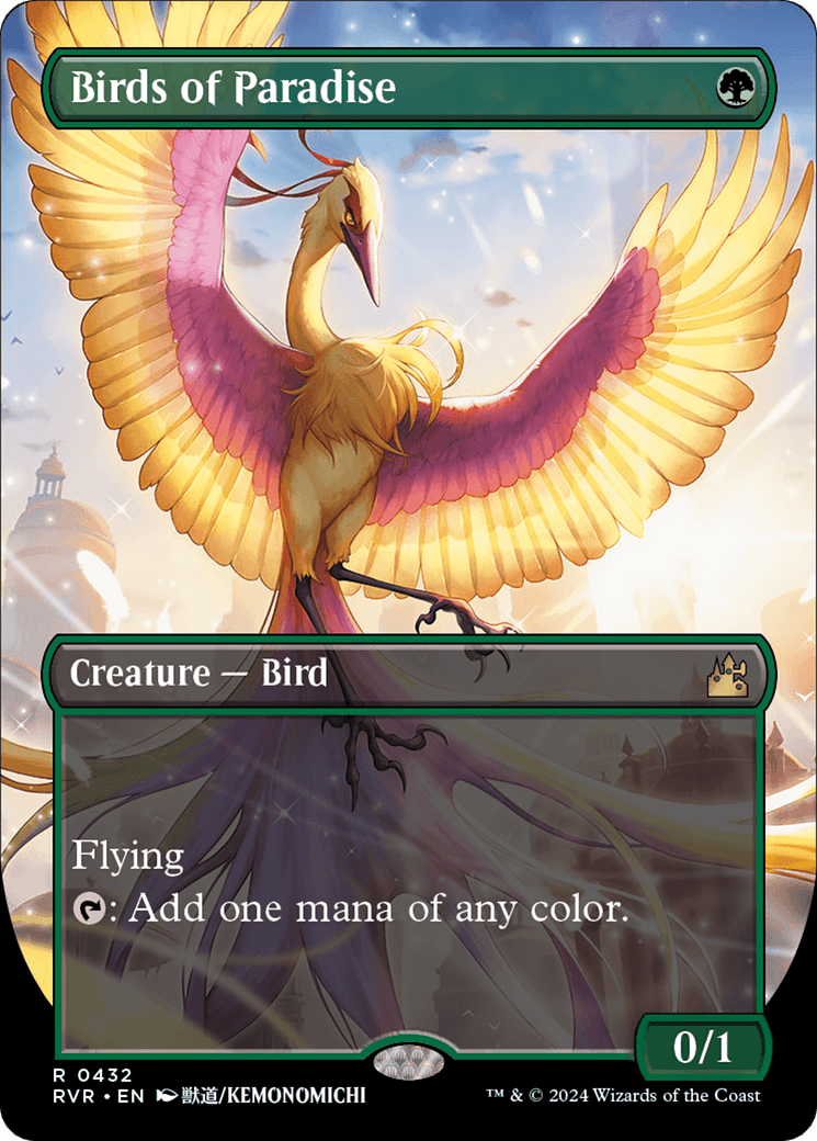 Birds of Paradise (Anime Borderless) [Ravnica Remastered] MTG Single Magic: The Gathering  | Multizone: Comics And Games