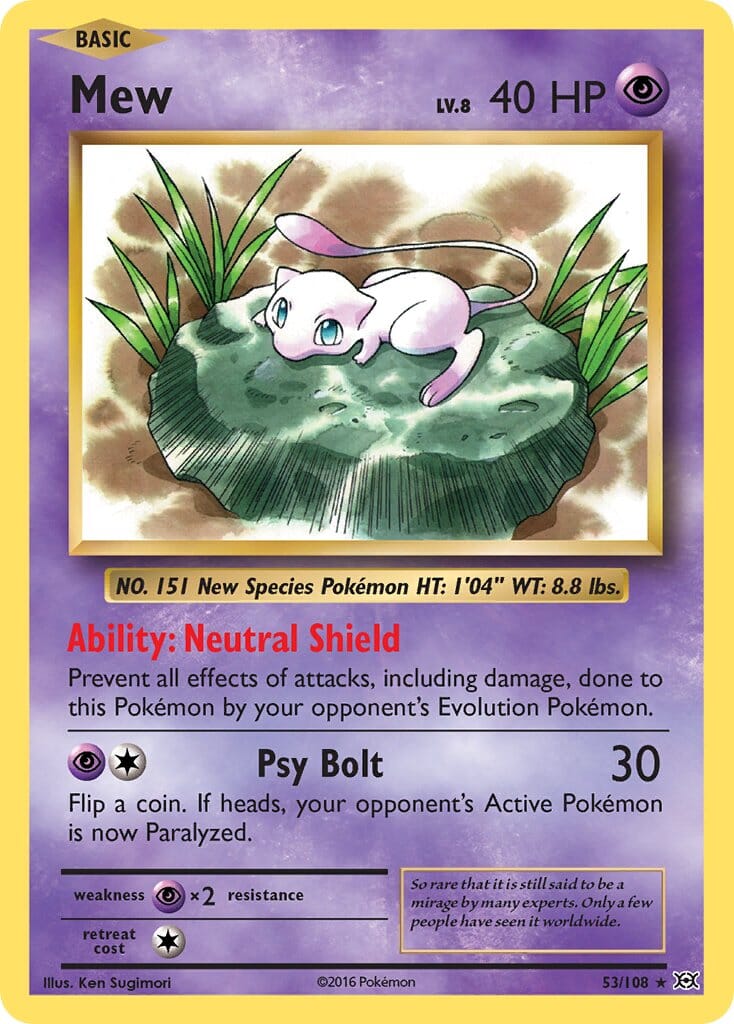 Mew (53/108) (Theme Deck Exclusive) [XY: Evolutions] Pokemon Single Pokémon  | Multizone: Comics And Games