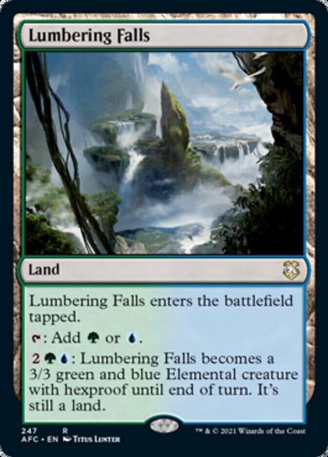 Lumbering Falls [Dungeons & Dragons: Adventures in the Forgotten Realms Commander] MTG Single Magic: The Gathering  | Multizone: Comics And Games