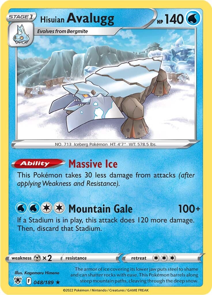 Hisuian Avalugg (048/189) [Sword & Shield: Astral Radiance] Pokemon Single Pokémon  | Multizone: Comics And Games