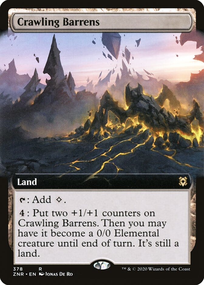 Crawling Barrens (Extended Art) [Zendikar Rising] MTG Single Magic: The Gathering  | Multizone: Comics And Games