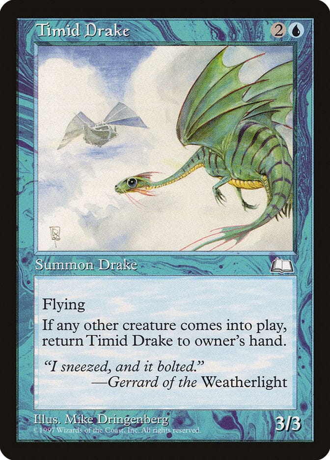 Timid Drake [Weatherlight] MTG Single Magic: The Gathering  | Multizone: Comics And Games