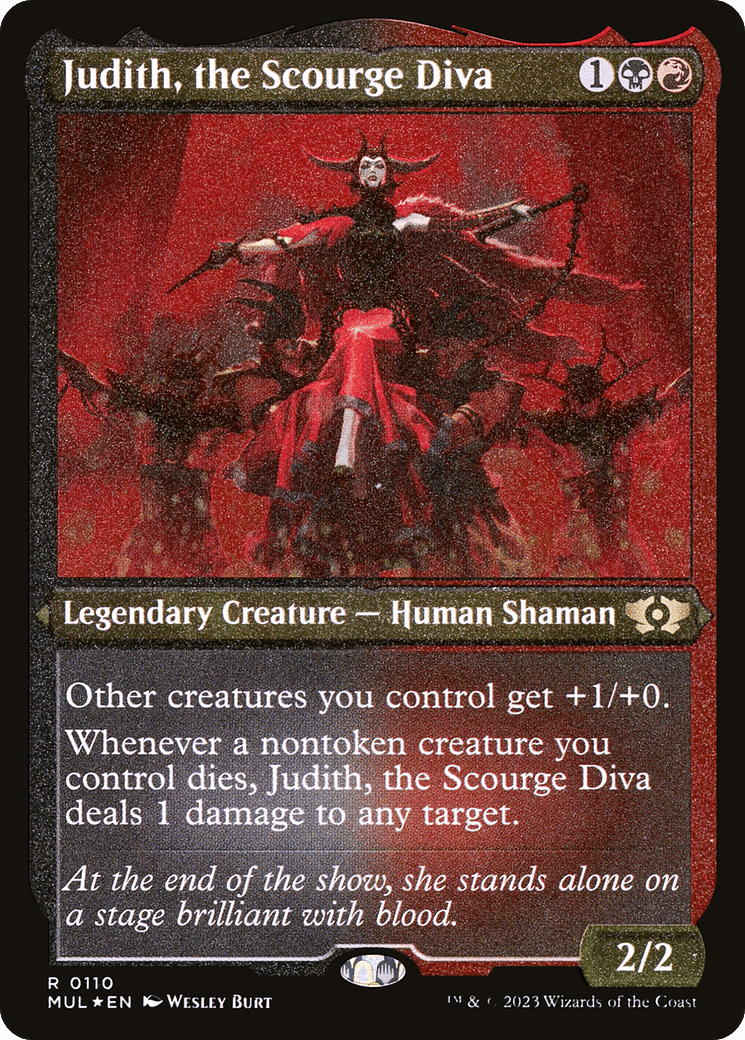 Judith, the Scourge Diva (Foil Etched) [Multiverse Legends] MTG Single Magic: The Gathering  | Multizone: Comics And Games