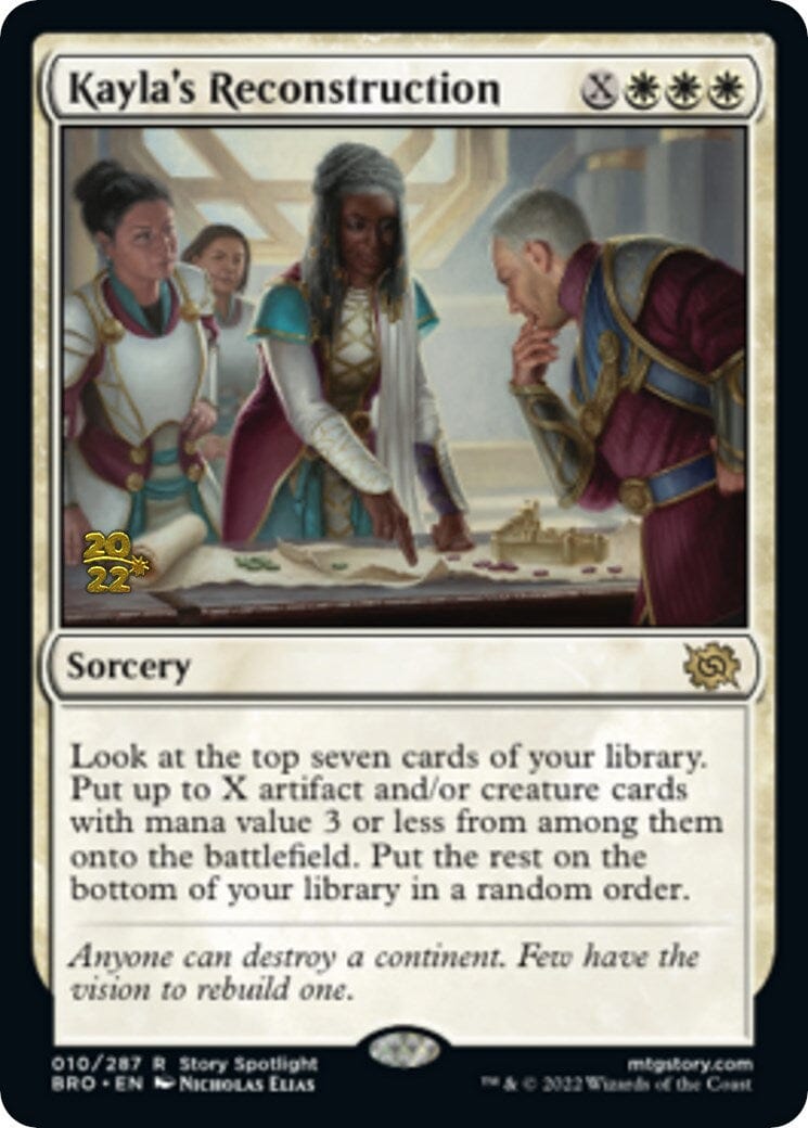 Kayla's Reconstruction [The Brothers' War: Prerelease Promos] MTG Single Magic: The Gathering  | Multizone: Comics And Games