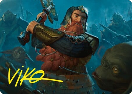Gimli, Counter of Kills Art Card (10/81) [The Lord of the Rings: Tales of Middle-earth Art Series] MTG Single Magic: The Gathering  | Multizone: Comics And Games