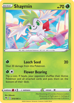 Shaymin (015/185) [Sword & Shield: Vivid Voltage] Pokemon Single Pokémon  | Multizone: Comics And Games