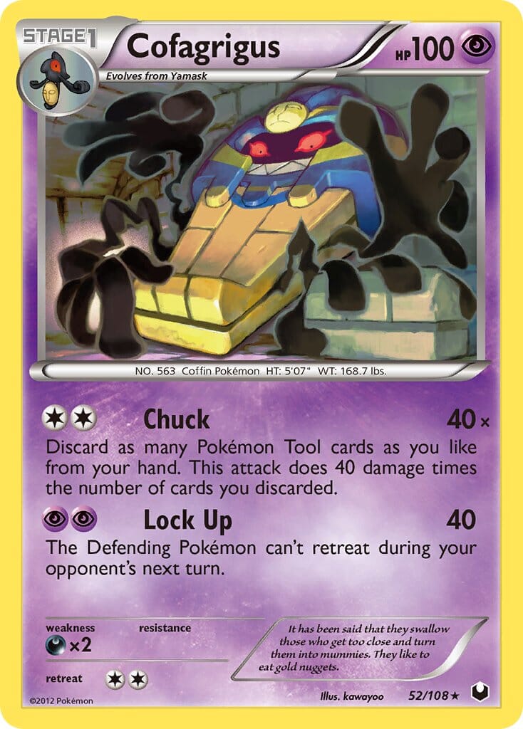 Cofagrigus (52/108) (Cracked Ice Holo) (Theme Deck Exclusive) [Black & White: Dark Explorers] Pokemon Single Pokémon  | Multizone: Comics And Games