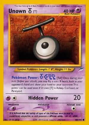 Unown [T] (88/105) [Neo Destiny Unlimited] Pokemon Single Pokémon  | Multizone: Comics And Games