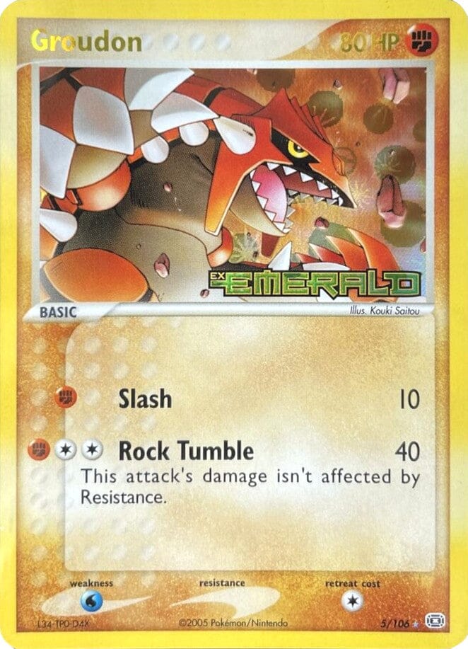 Groudon (5/106) (Stamped) [EX: Emerald] Pokemon Single Pokémon  | Multizone: Comics And Games