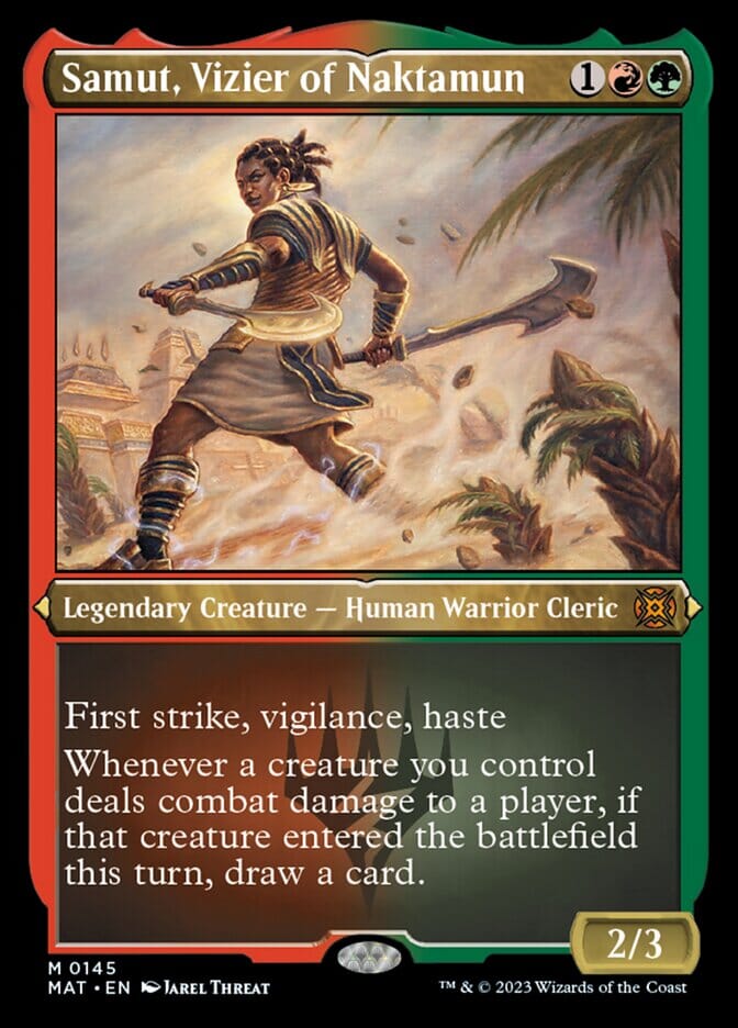 Samut, Vizier of Naktamun (Foil Etched) [March of the Machine: The Aftermath] MTG Single Magic: The Gathering  | Multizone: Comics And Games