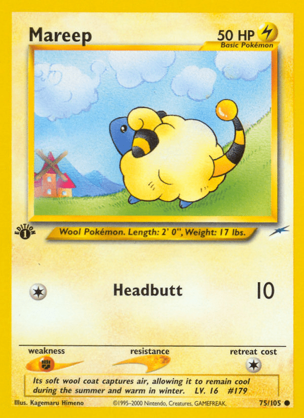 Mareep (75/105) [Neo Destiny 1st Edition] Pokemon Single Pokémon  | Multizone: Comics And Games