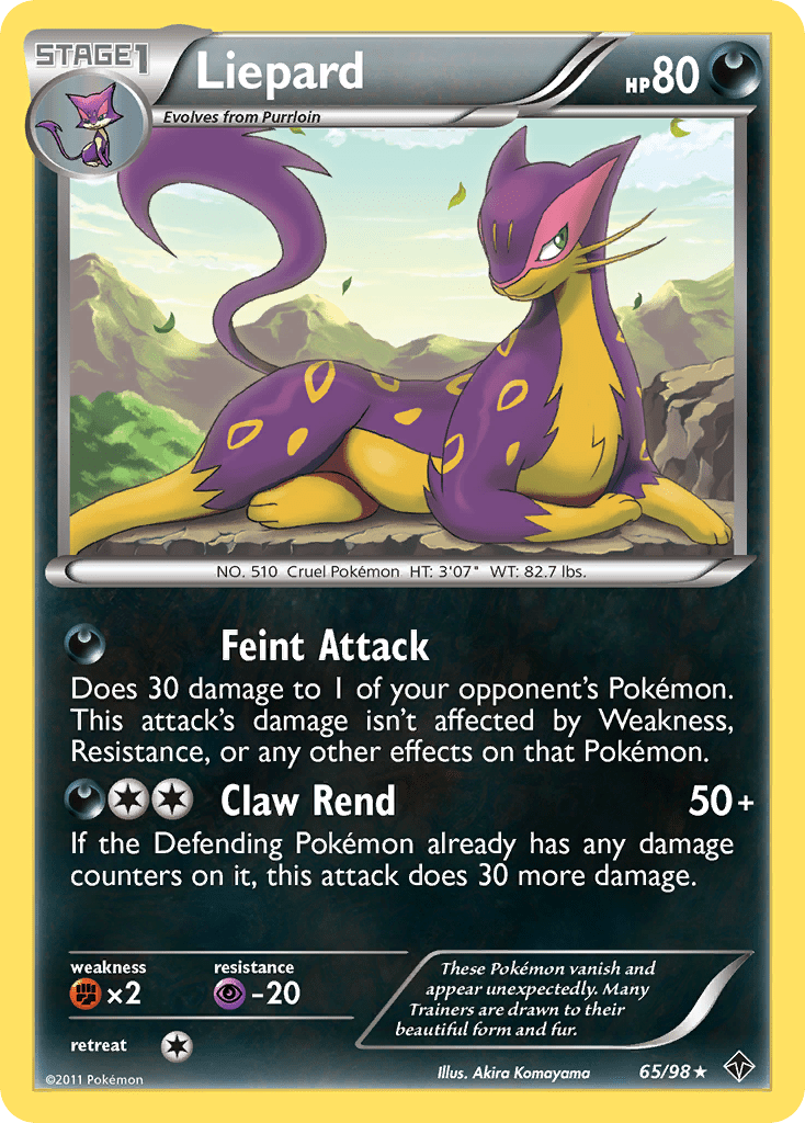 Liepard (65/98) [Black & White: Emerging Powers] Pokemon Single Pokémon  | Multizone: Comics And Games