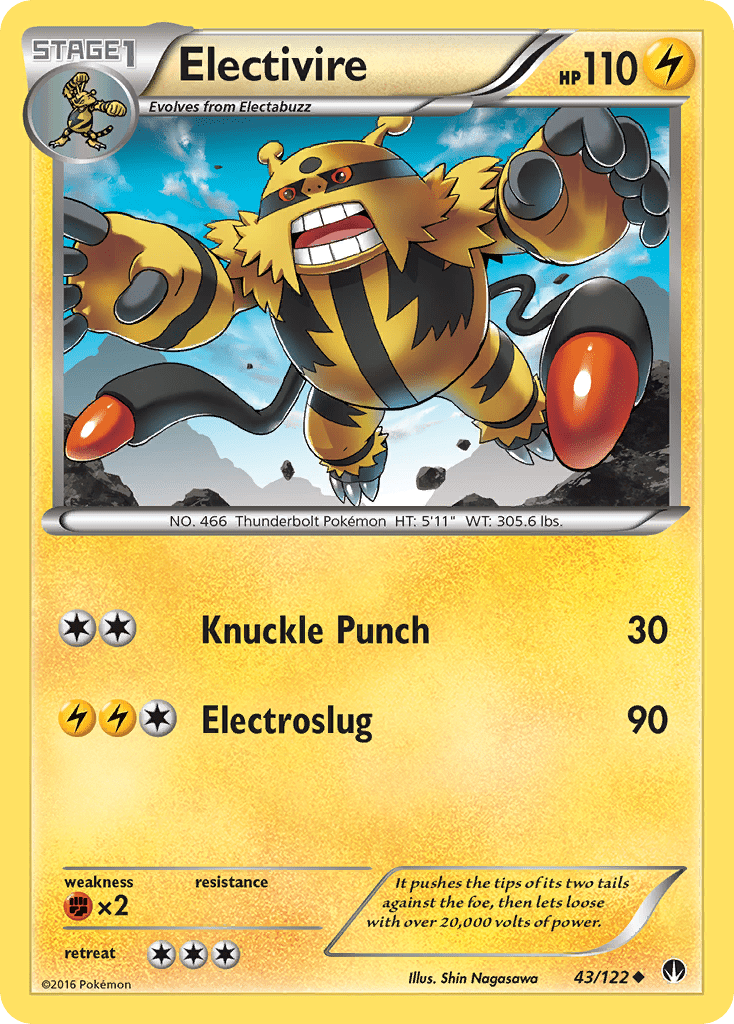 Electivire (43/122) [XY: BREAKpoint] Pokemon Single Pokémon  | Multizone: Comics And Games