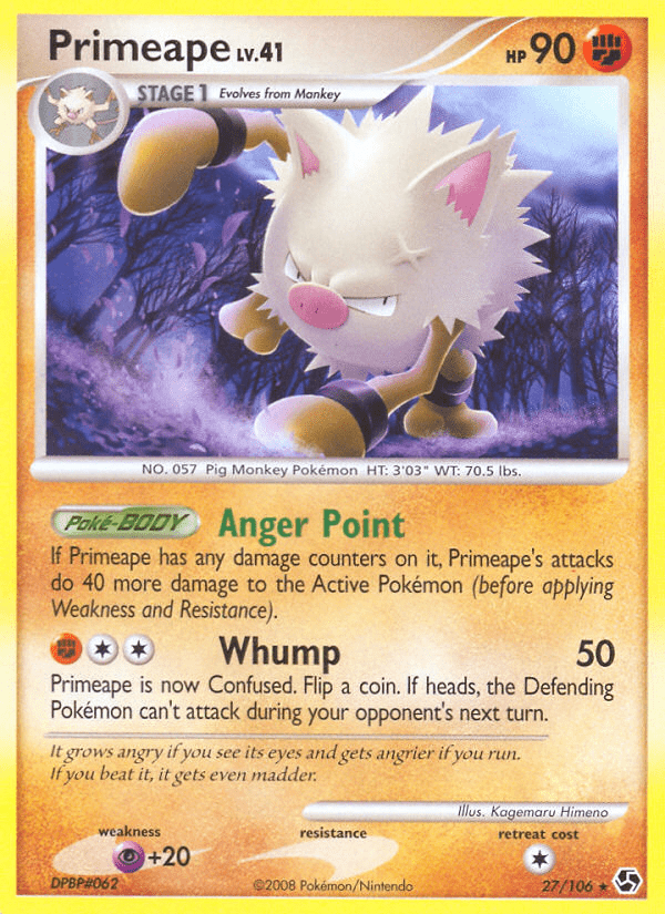 Primeape (27/106) [Diamond & Pearl: Great Encounters] Pokemon Single Pokémon  | Multizone: Comics And Games