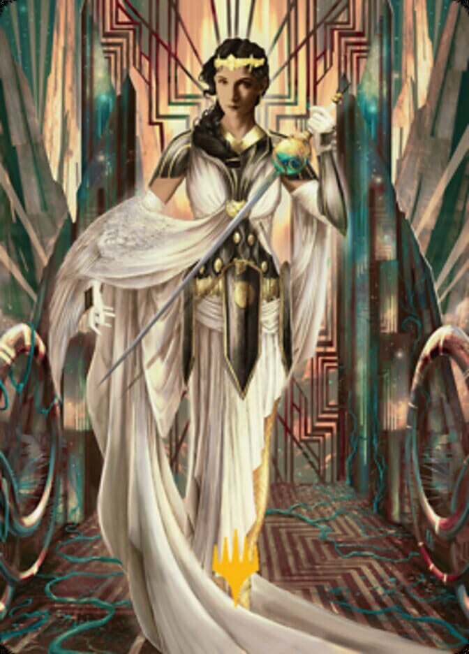 Elspeth Resplendent 2 Art Card (Gold-Stamped Signature) [Streets of New Capenna Art Series] MTG Single Magic: The Gathering  | Multizone: Comics And Games