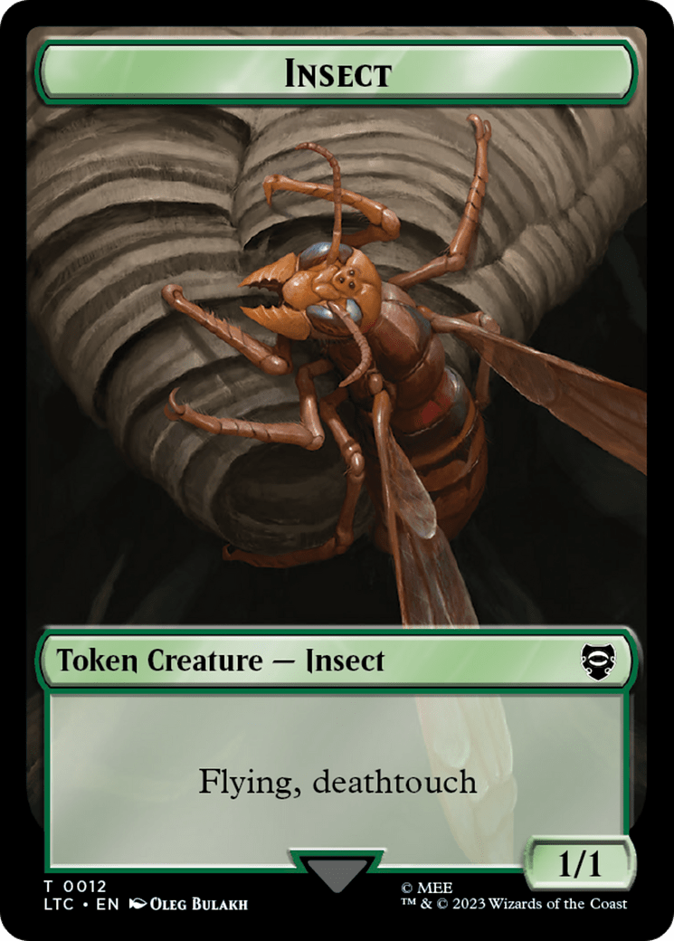 Elf Warrior // Insect Double Sided Token [The Lord of the Rings: Tales of Middle-Earth Commander Tokens] MTG Single Magic: The Gathering  | Multizone: Comics And Games